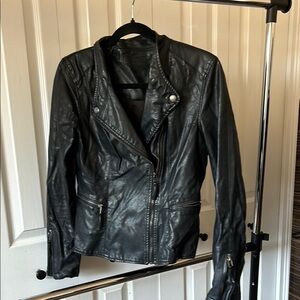 BlankNYC small Black viscose faux Leather Jacket